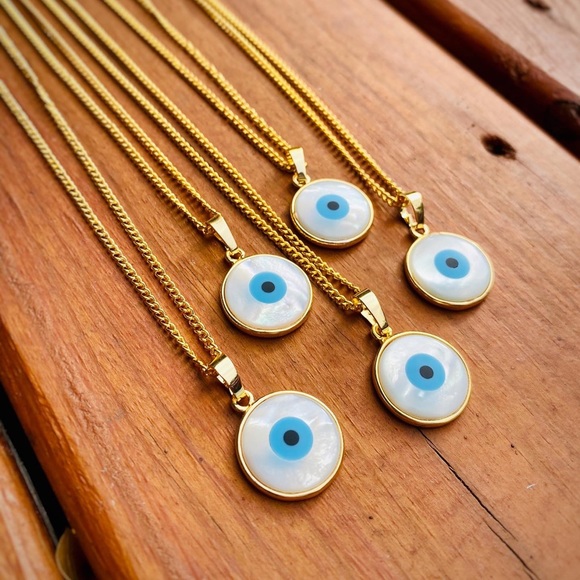18K Evil Eye Necklace - Picture 2 of 4